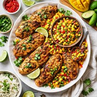 Brazilian Chicken Cutlets with Raw Tropical Sauce