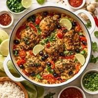 Brazilian Style Chicken and Rice Pot
