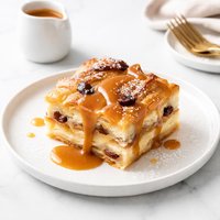 Bread and Butter Pudding with Butterscotch Sauce Lighter