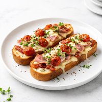Bread Butter Bake with Tomato Ham