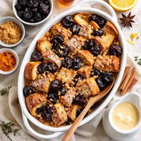 Bread Pudding with Drunken Prunes