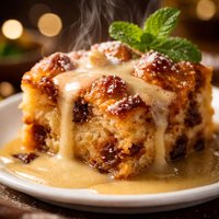 Bread Pudding with Rum Sauce