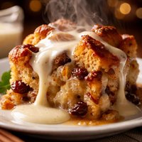 Bread Pudding with Vanilla Sauce