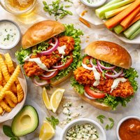 Breaded Buffalo Chicken Sandwiches for Two