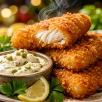 Breaded Fish with Tartare Sauce