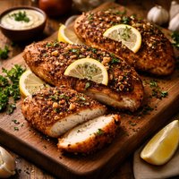 Breaded Lemon Garlic Chicken Breasts