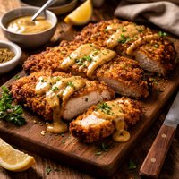 Breaded Pork Cutlets with Honey Dijon Mustard