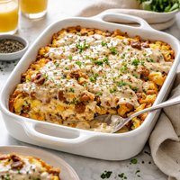 Breakfast Casserole Seasoned with Country Gravy