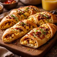 Breakfast Crescent Pizza