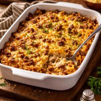 Breakfast Sausage and Hash Browns Casserole