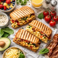 Breakfast Scrambled Egg Panini