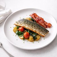 Breakfast Trout with Bacon