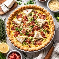 Brie and Canadian Bacon Quiche
