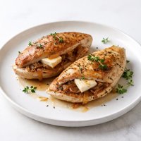Brie and Caramelized Onion Stuffed Chicken Breasts