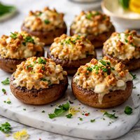 Brie and Crab Stuffed Mushrooms