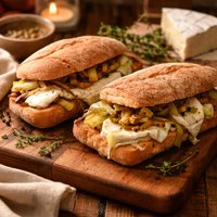 Brie and Leek Sandwiches