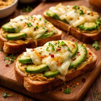 Brie Avocado and Mustard Melts