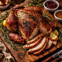 Brined Herb Grilled Turkey