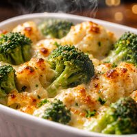 Broccoli and Cauliflower Gratin