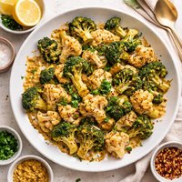 Broccoli and Cauliflower in Mustard Sauce