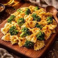 Broccoli and Cheddar Bow Ties