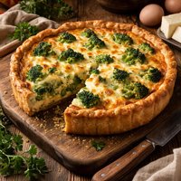 Broccoli and Provolone Quiche