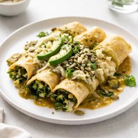 Broccoli and Spinach Enchiladas