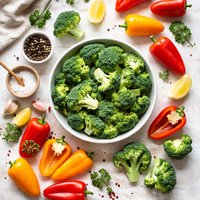 Broccoli and Sweet Peppers