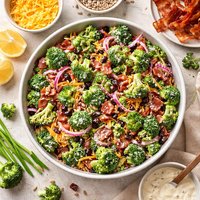 Broccoli Bacon Red Onion Salad