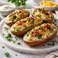 Broccoli Cheddar Twice Baked Potatoes