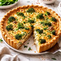 Broccoli Cheese Chicken Quiche