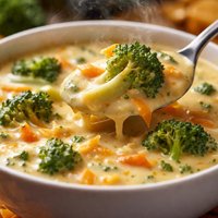Broccoli Cheese Soup for Two