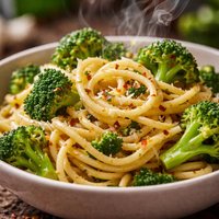 Broccoli Garlic Pasta for One