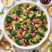 Broccoli Grape and Chickpea Salad