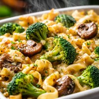 Broccoli Mushroom Noodle Casserole