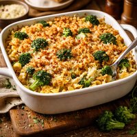 Broccoli Noodle Parmesan Bake