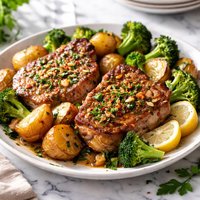 Broccoli Potato Pork Chops