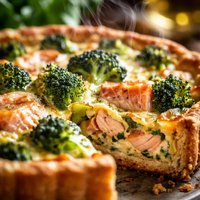 Broccoli Salmon Quiche