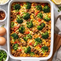 Broccoli Sausage Breakfast Bake