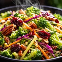 Broccoli Slaw with Cranberries and Pecans