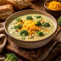 Broccoli Soup with Cheddar Cheese