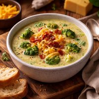 Broccoli Soup with Sharp Cheddar