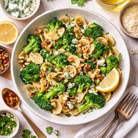 Broccoli Walnut Blue Cheese Pasta