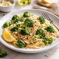 Broccoli with Angel Hair Pasta