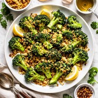 Broccoli with Lemon Garlic Crumbs