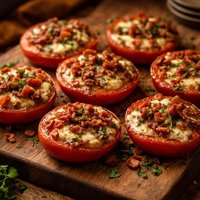Broiled Blue Cheese and Bacon Tomatoes