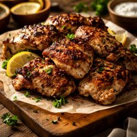 Broiled Chicken Thighs in Yogurt