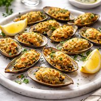 Broiled Garlic Mussels Moules Gratiees