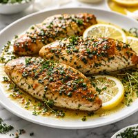 Broiled Herb Chicken with Lemon Butter Sauce