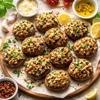 Broiled Italian Stuffed Mushrooms